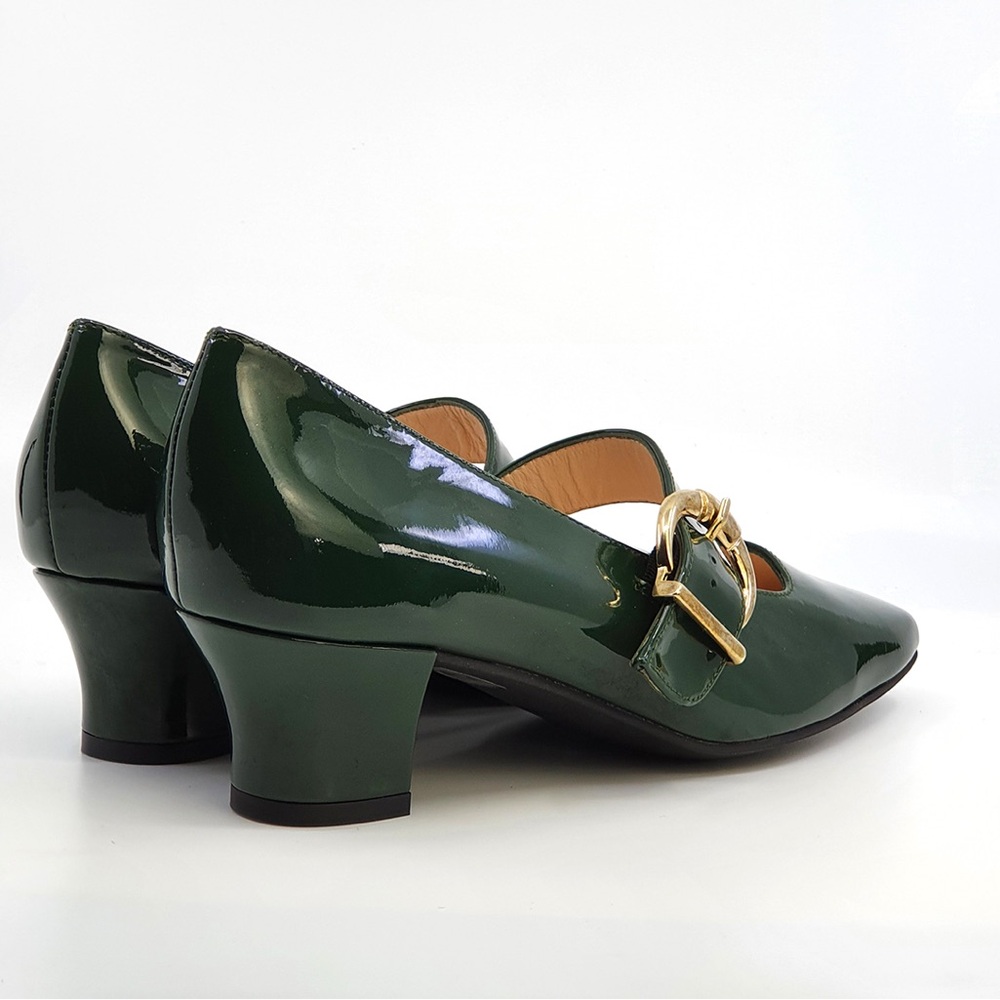 The Lola - Racing Green Patent Leather - Picture 3 of 9
